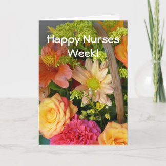 Happy Nurses Week!-Hübsches Blumenstrauß Karte