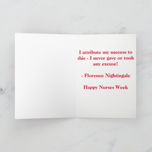 Happy Nurses Week Karte (Innenseite)
