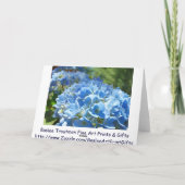 Happy Nurses Week Karten Blue Hydrangea Blume (Rückseite)