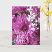 Happy Nurses Week-Pink Chrysanthemums Karte (Gelbe Blume)