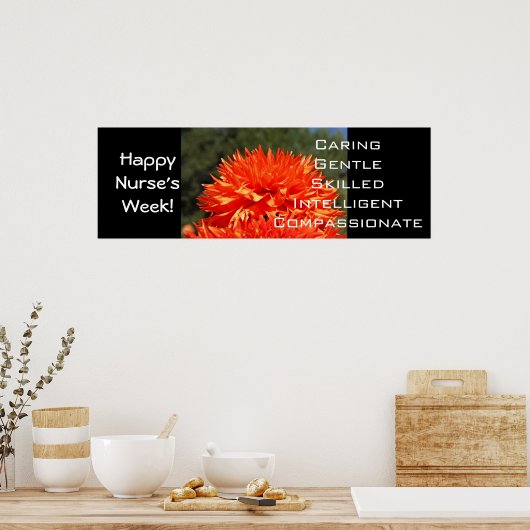 Happy Nurse's Week-Plakate Kümmerte Mitgefühl Poster (Küche)