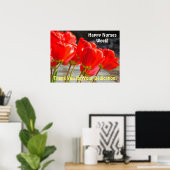 Happy Nurses Week Plakate Red Tulips Vielen Dank (Heimbüro)