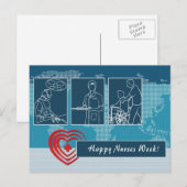 Happy Nurses Week Postkarte (Vorne/Hinten)