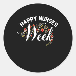 Happy Nurses Week Spielkarten Runder Aufkleber