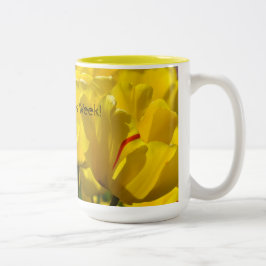 Happy Nurses Week! Tasse Geschenke Gelbe Tulip Blu