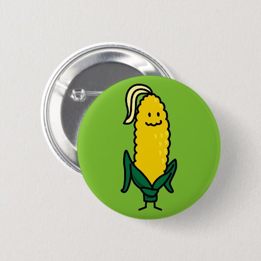 Happy Oar Corn on Cob Button (Vorne & Hinten)