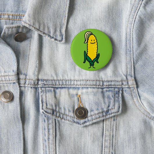 Happy Oar Corn on Cob Button (Beispiel)