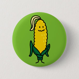Happy Oar Corn on Cob Button