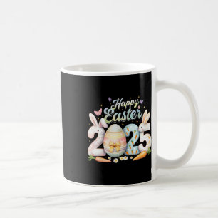 Happy Oaster 2025 Bunny Rabbit Face Ostertag Wom Kaffeetasse