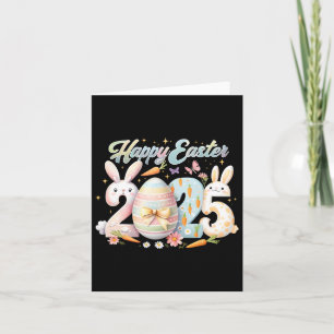 Happy Oaster 2025 Bunny Rabbit Face Ostertag Wom Karte