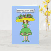 Happy Oaster 2026 Card Karte (Gelbe Blume)