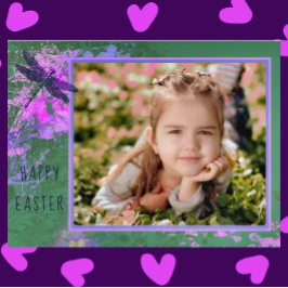 Happy Oaster Abstrakt Floral Art Foto Rahmen Postkarte