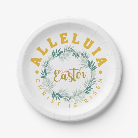 Happy Oaster Alleluia Pappteller (Vorderseite)