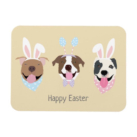 Happy Oaster American Pit Bull Terrier Dogs Magnet (Horizontal)