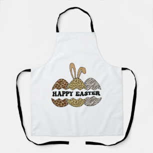 Happy Oaster Animal Print Ostereier Bunny Schürze