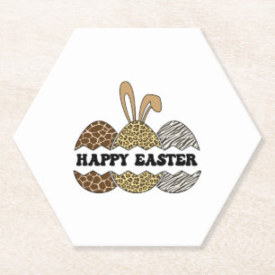 Happy Oaster Animal Print Ostereier Bunny Untersetzer