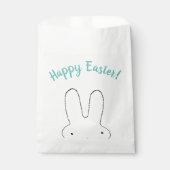 Happy Oaster aquamarin niedlich Ostern Bunny benut Geschenktütchen (Vorderseite)