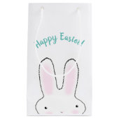 Happy Oaster aquamarin niedlich Ostern Bunny benut Kleine Geschenktüte (Vorderseite)