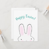 Happy Oaster aquamarine lustige lustige, benutzerd Karte (Vorderseite/Rückseite Beispiel)