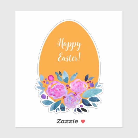 Happy Oaster Aquarell Aufkleber (Blatt)