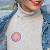 Happy Oaster Aquarell Button