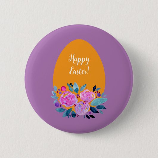 Happy Oaster Aquarell Button (Vorderseite)