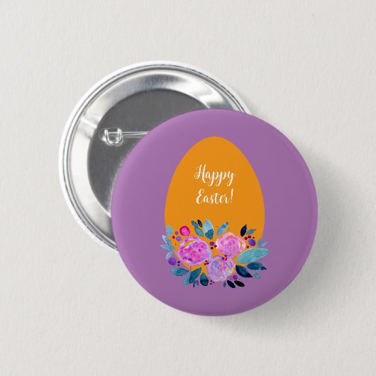 Happy Oaster Aquarell Button (Vorne & Hinten)
