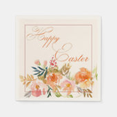 Happy Oaster Aquarell floral Serviette (Vorderseite)