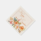 Happy Oaster Aquarell floral Serviette (Ecke)