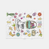Happy Oaster Art Fleecedecke (Vorderseite (Horizontal))