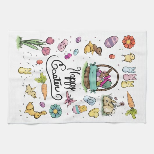 Happy Oaster Art Geschirrtuch (Horizontal)