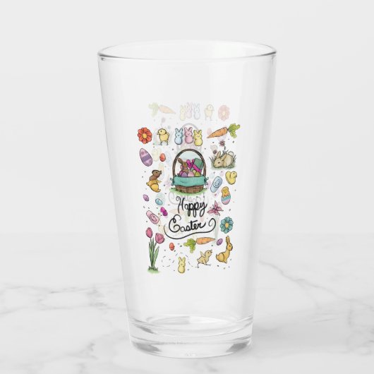 Happy Oaster Art Glas (Rückseite)