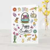 Happy Oaster Art Karte (Gelbe Blume)