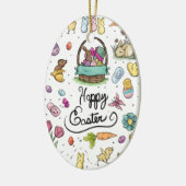Happy Oaster Art Keramik Ornament (Links)