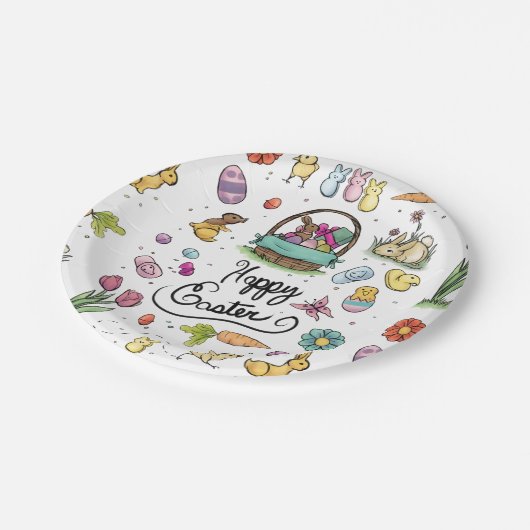 Happy Oaster Art Pappteller (Schrägansicht)