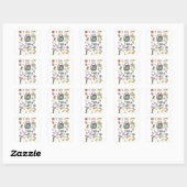 Happy Oaster Art Quadratischer Aufkleber (Blatt)