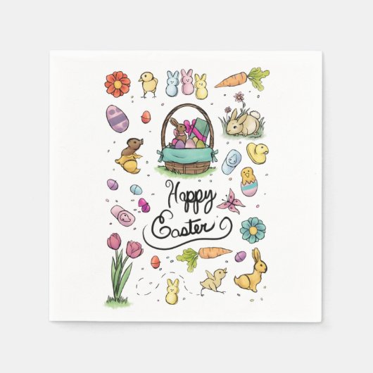 Happy Oaster Art Serviette (Vorderseite)