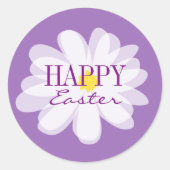 Happy Oaster Aufkleber mit niedlicher Blume (Vorderseite)