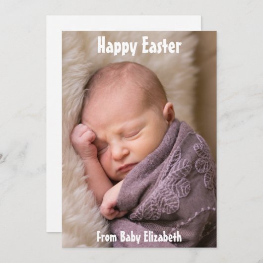 Happy Oaster Baby Ankündigung (Vorne/Hinten)