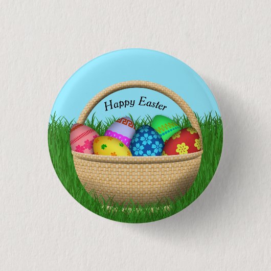 Happy Oaster Basket Button (Vorderseite)
