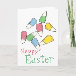 Happy Oaster Basket Candy Corn Candycorn Feiertagskarte