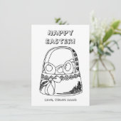 Happy Oaster Basket Coloring Page (Stehend Vorderseite)