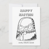 Happy Oaster Basket Coloring Page (Vorderseite)