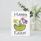 Happy Oaster Basket Feiertagspostkarte (Stehend Vorderseite)