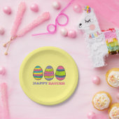 Happy Oaster Basket gestrichen Eier Jagd Eier Pappteller (Party)
