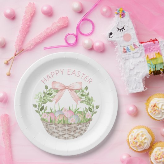 Happy Oaster Basket Pappteller (Party)