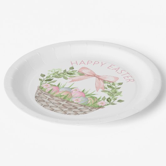 Happy Oaster Basket Pappteller (Schrägansicht)