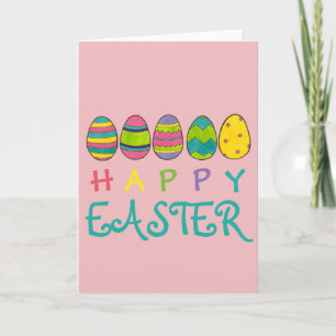 Happy Oaster Basket Pastel Egg Hunt Candy Feiertagskarte