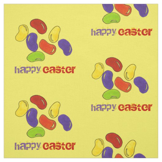 Happy Oaster Basket Rainbow Jelly Beans Candy Stoff (Muster)