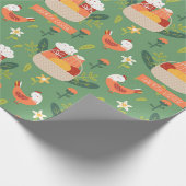 Happy Oaster Baskets Frühlingsblumen Geschenkpapier (Ecke)